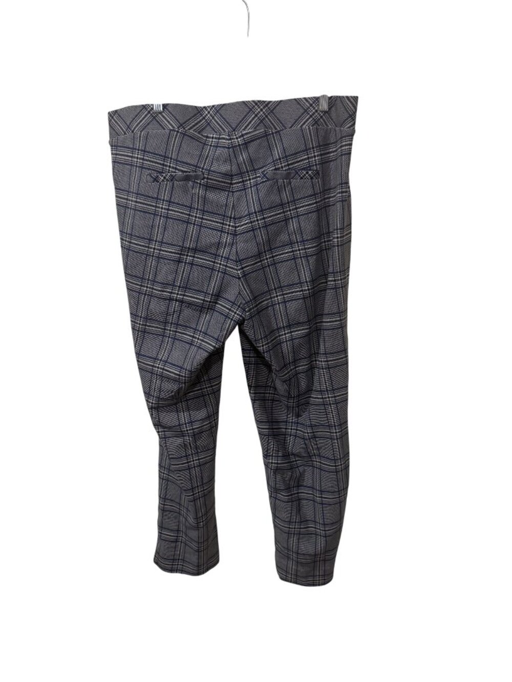 Torrid Womens Blue Plaid Stretch Tapered Pants Size 1 Office Workwear